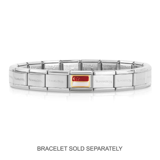 NOMINATION Classic Gold Singapore Flag Charm - Charms - Nomination - Bumbletree