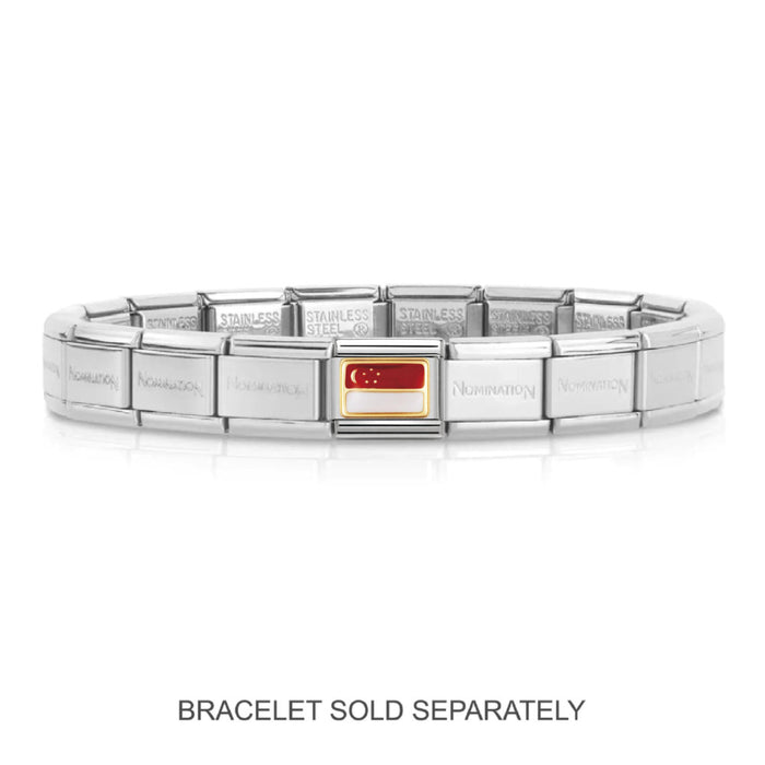 NOMINATION Classic Gold Singapore Flag Charm - Charms - Nomination - Bumbletree