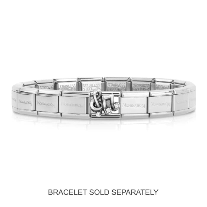NOMINATION Classic Silver Musical Notes CZ Charm - Charms - Nomination - Bumbletree