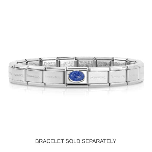 NOMINATION Classic Silver Oval Lapis Lazuli Charm - Charms - Nomination - Bumbletree