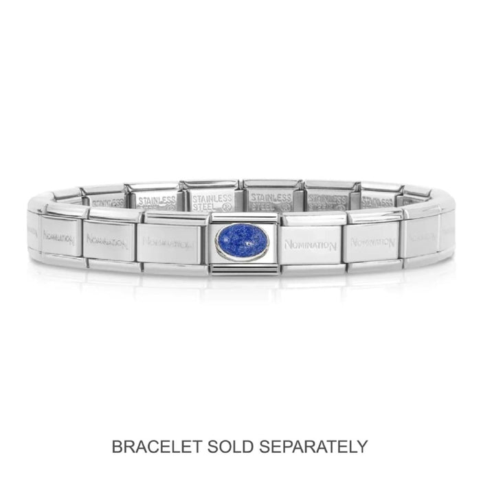 NOMINATION Classic Silver Oval Lapis Lazuli Charm - Charms - Nomination - Bumbletree