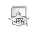 NOMINATION Classic Silver 'You Did It' Graduation Hat Pendant Charm - Charms - Nomination - Bumbletree