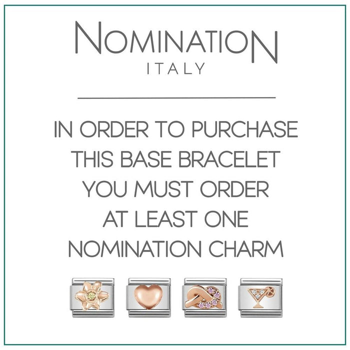 NOMINATION Classic Matte Black Stainless Steel Base Charm Bracelet - Jewellery - Nomination - Bumbletree