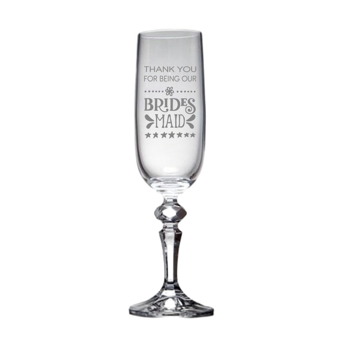 Personalised Bridesmaid Champagne Flute Glass - Gifts - Bumbletree - Bumbletree