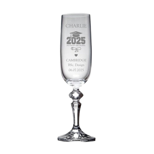 Personalised Graduation 2025 Champagne Flute Glass - Gifts - Bumbletree - Bumbletree