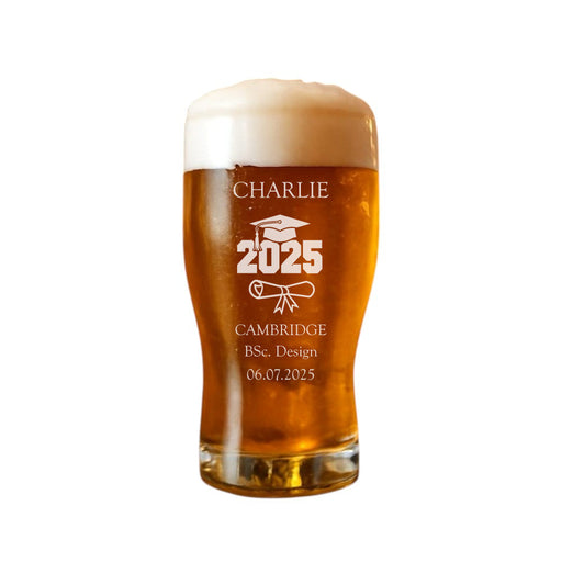 Personalised Graduation 2025 Pint Glass - Gifts - Bumbletree - Bumbletree