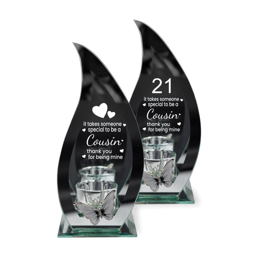 Personalised Special Cousin Butterfly Tealight Holder - Home Fragrance - Bumbletree - Bumbletree