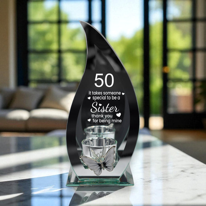 Personalised Special Sister Butterfly Tealight Holder - Home Fragrance - Bumbletree - Bumbletree