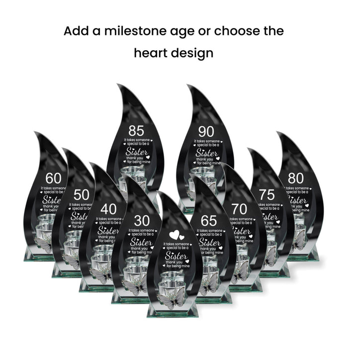 Personalised Special Sister Butterfly Tealight Holder - Home Fragrance - Bumbletree - Bumbletree