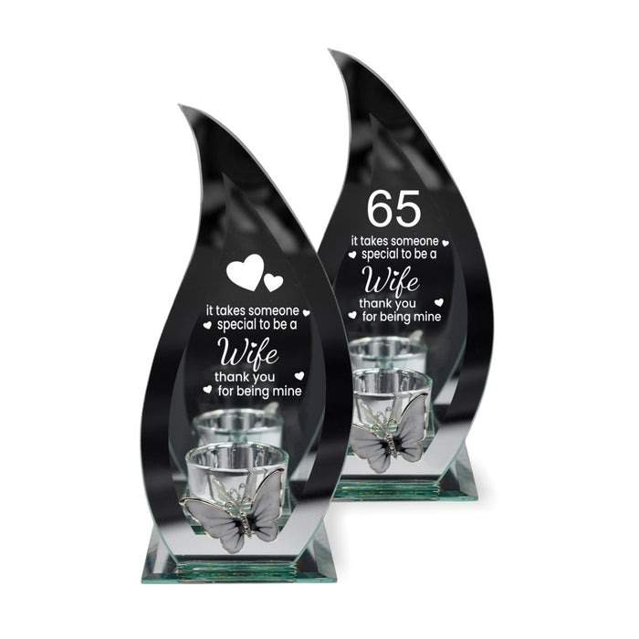 Personalised Special Wife Butterfly Tealight Holder - Home Fragrance - Bumbletree - Bumbletree