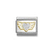 NOMINATION Classic Gold & Silver Glitter Winged Heart Charm - Charms - Nomination - Bumbletree