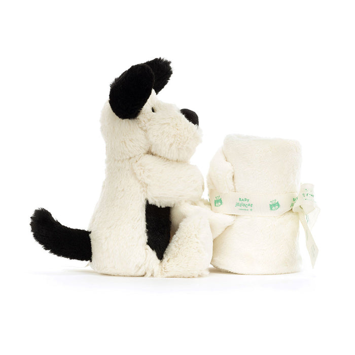 Jellycat Bashful Black & Cream Puppy Soother - Plush - Jellycat - Bumbletree
