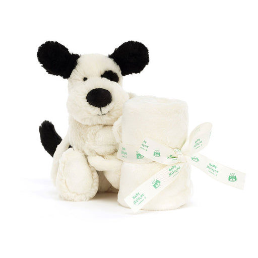 Jellycat Bashful Black & Cream Puppy Soother - Plush - Jellycat - Bumbletree