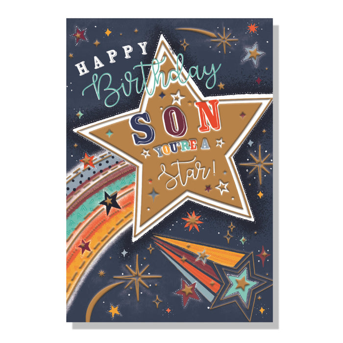 Son You're A Star Birthday Card
