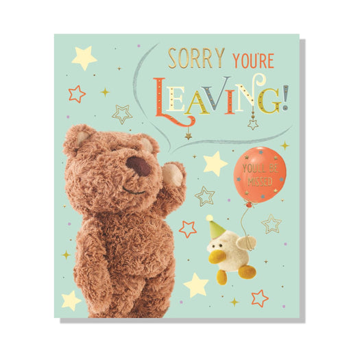 Sorry You're Leaving Card With Teddy And Balloons Design - Bumbletree