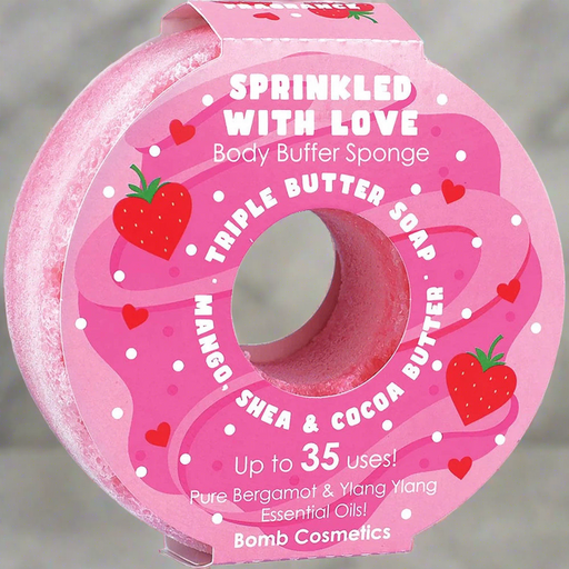 Sprinkled with Love Body Buffer Shower Sponge - Bath & Body - Bomb Cosmetics - Bumbletree