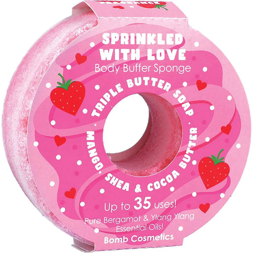 Sprinkled with Love Body Buffer Shower Sponge - Bath & Body - Bomb Cosmetics - Bumbletree