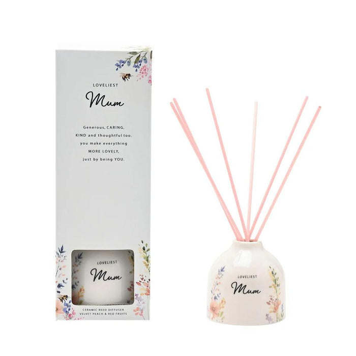 'Loveliest Mum' Ceramic Reed Diffuser - 100ml - Home Fragrance - Bumbletree - Bumbletree