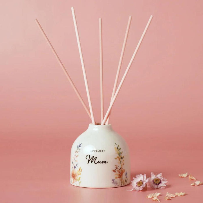 'Loveliest Mum' Ceramic Reed Diffuser - 100ml - Home Fragrance - Bumbletree - Bumbletree