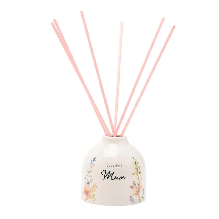 'Loveliest Mum' Ceramic Reed Diffuser - 100ml - Home Fragrance - Bumbletree - Bumbletree