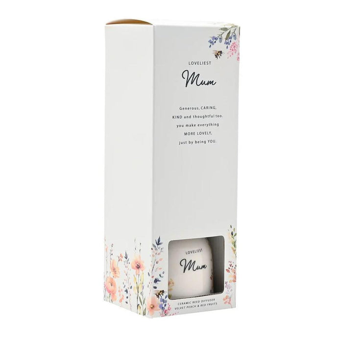 'Loveliest Mum' Ceramic Reed Diffuser - 100ml - Home Fragrance - Bumbletree - Bumbletree