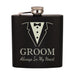 'Groom, Always In My Heart' - Engraved Hip Flask - Gifts - Bumbletree - Bumbletree