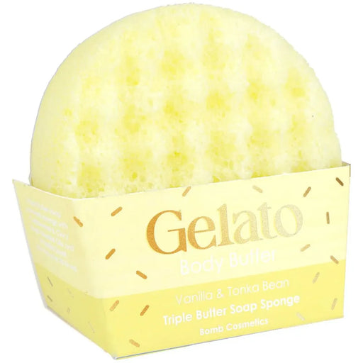 Vanilla & Tonka Bean Gelato Body Buffer Shower Sponge - Bath & Body - Bomb Cosmetics - Bumbletree