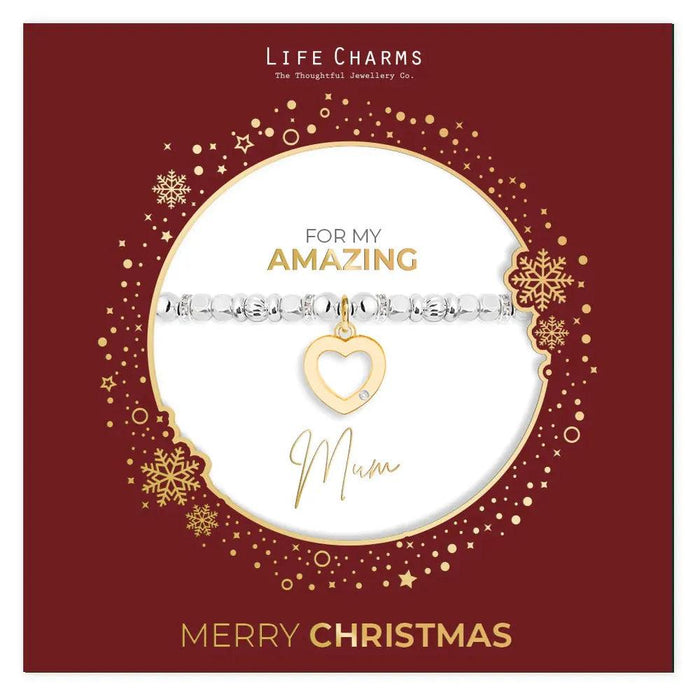 Life Charms 'For My Amazing Mum' Christmas Bracelet - Jewellery - Life Charms - Bumbletree