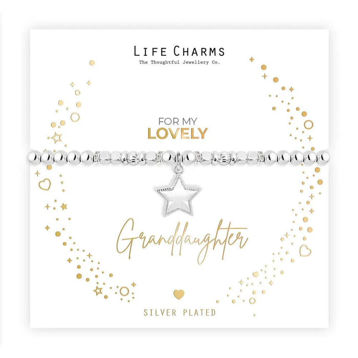 Life Charms 'For My Lovely Granddaughter' Christmas Bracelet - Jewellery - Life Charms - Bumbletree