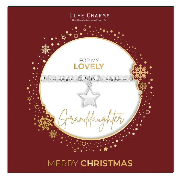 Life Charms 'For My Lovely Granddaughter' Christmas Bracelet - Jewellery - Life Charms - Bumbletree