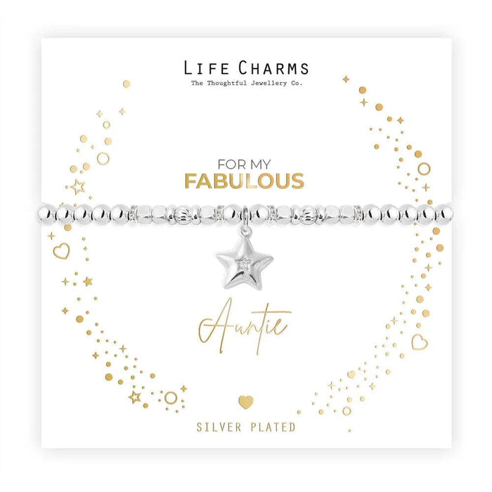 Life Charms 'For My Fabulous Auntie' Christmas Bracelet - Jewellery - Life Charms - Bumbletree