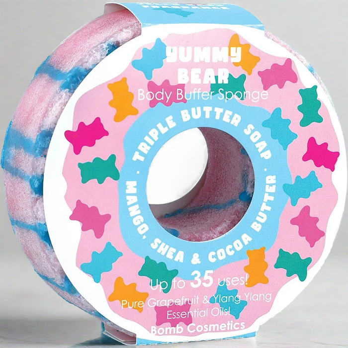 Yummy Bear Body Buffer Shower Sponge - Bath & Body - Bomb Cosmetics - Bumbletree