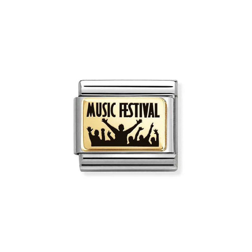 NOMINATION Classic Gold & Black Music Festival Charm - Charms - Nomination - Bumbletree