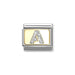 NOMINATION Classic Gold & Silver Glitter Letter A Charm - Charms - Nomination - Bumbletree