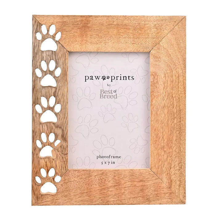 Paw Print Wooden Photo Frame 5" x 7" - Homeware - Bumbletree - Bumbletree