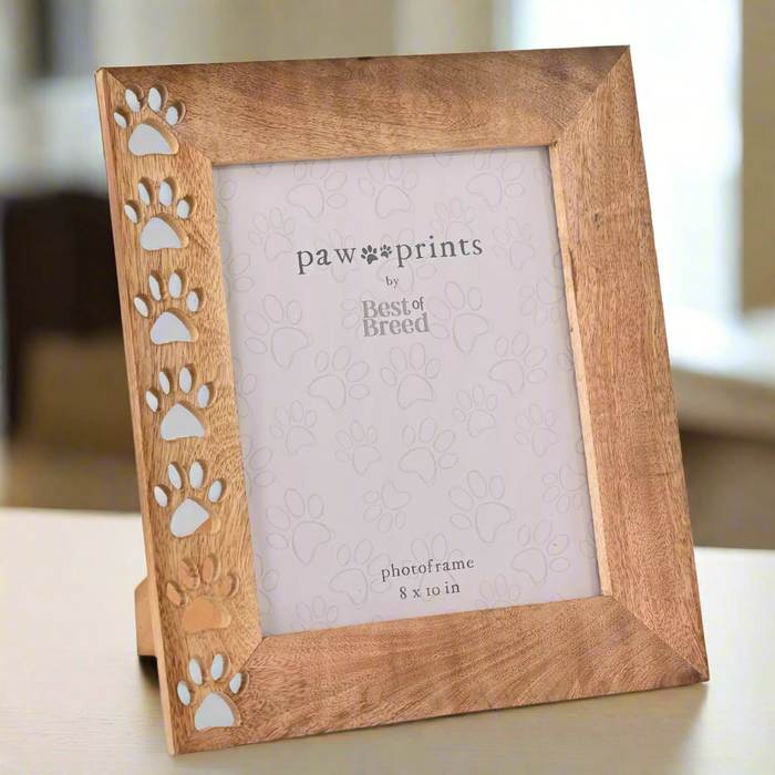 Paw Print Wooden Photo Frame 8" x 10" - Homeware - Bumbletree - Bumbletree