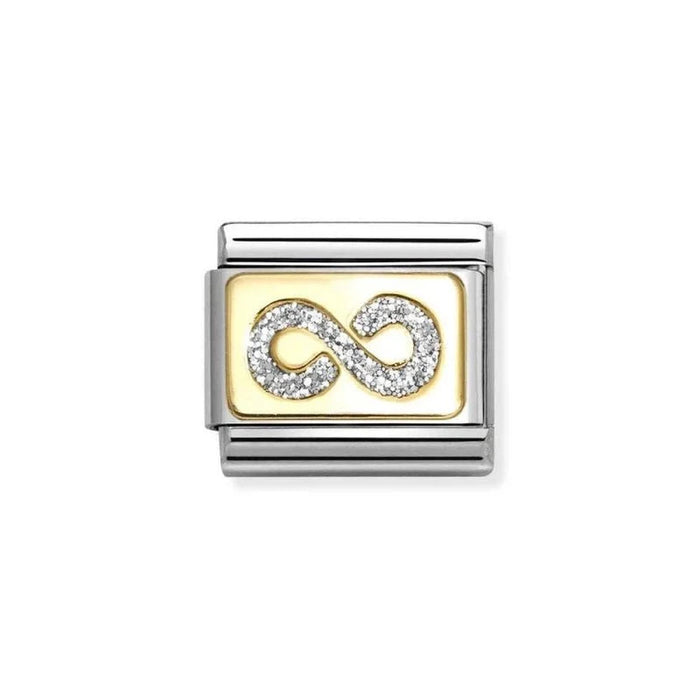 NOMINATION Classic Gold & Silver Glitter Infinity Charm - Charms - Nomination - Bumbletree