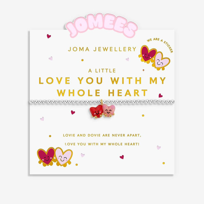 Joma Jewellery Kids' A Little Jomees 'Love You With My Whole Heart' Bracelet