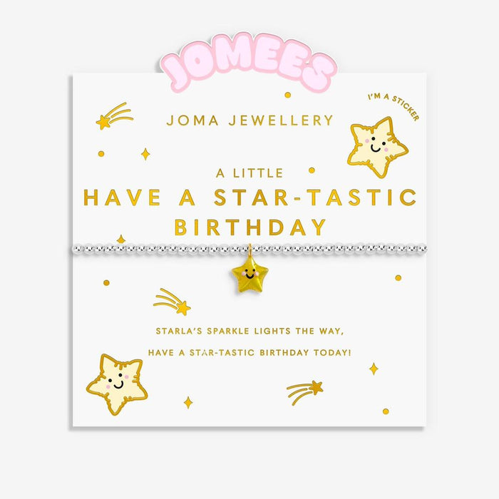 Joma Jewellery Kids' A Little Jomees 'Have A Star-Tastic Birthday!' Bracelet