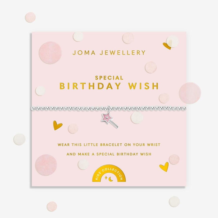 Joma Jewellery Kids' A Little Confetti 'Special Birthday Wish' Bracelet