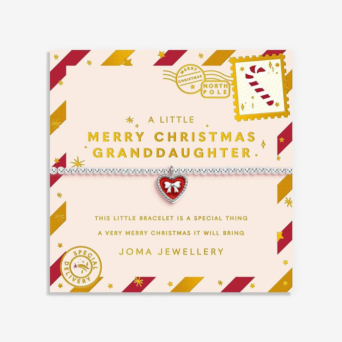 Joma Jewellery Kids' Christmas A Little 'Merry Christmas Granddaughter' Bracelet