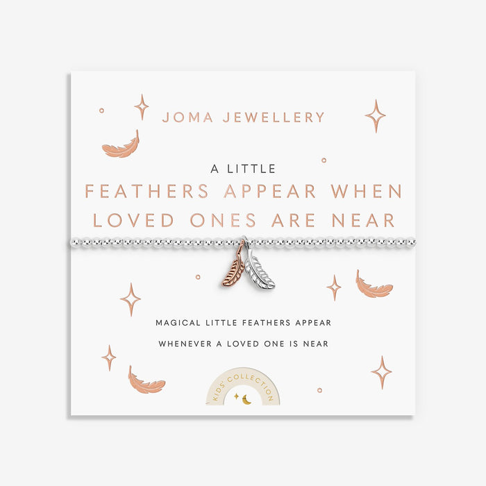 Joma Jewellery Kids' A Little 'Feathers Appear When Loved Ones Are Near' Bracelet