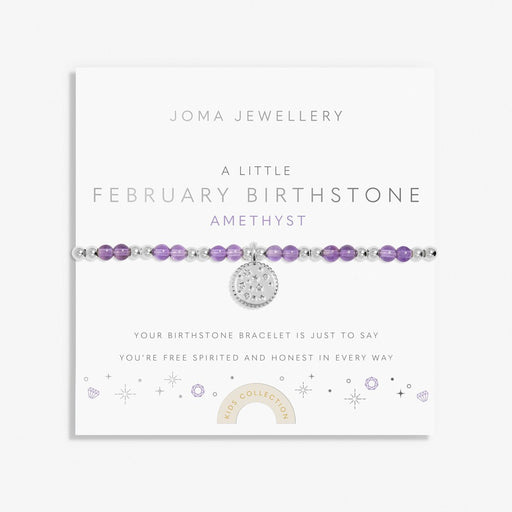 Joma Jewellery A Little Kids' 'February Birthstone' Bracelet - Jewellery - Joma Jewellery - Bumbletree