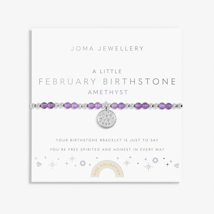 Joma Jewellery A Little Kids' 'February Birthstone' Bracelet - Jewellery - Joma Jewellery - Bumbletree