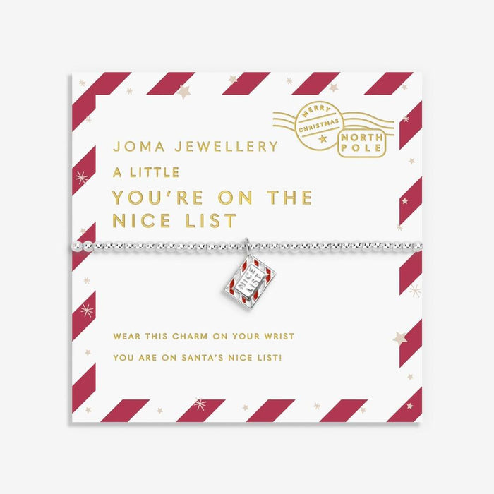 Joma Jewellery Kids' Love From Santa 'You're On The Nice List' Bracelet - Jewellery - Joma Jewellery - Bumbletree