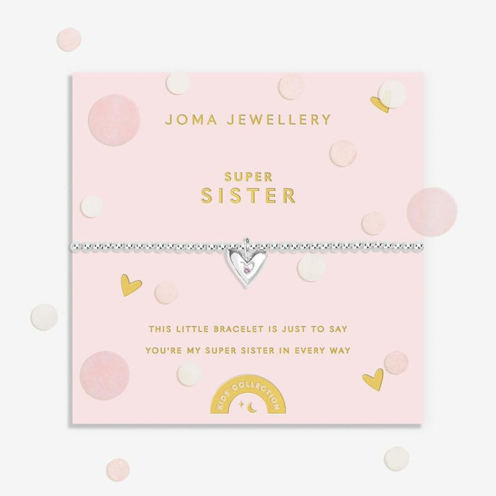 Joma Jewellery A Little Kids' Confetti 'Super Sister' Bracelet - Jewellery - Joma Jewellery - Bumbletree