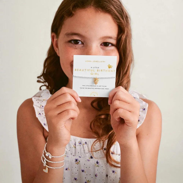 Joma Jewellery Kids' A Little 'Beautiful Birthday Girl' Bracelet - Jewellery - Joma Jewellery - Bumbletree