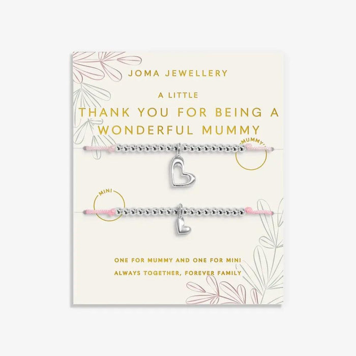 Joma Jewellery Duo A Little 'Thank You For Being A Wonderful Mummy' Bracelets - Jewellery - Joma Jewellery - Bumbletree