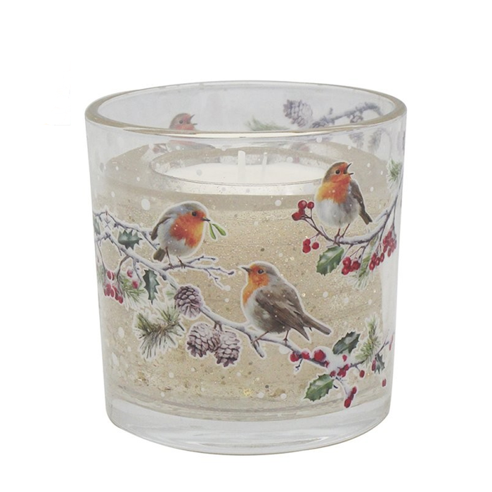 'Christmas Robin' Christmas Tree & Eucalyptus LED Gel Candle - Home Fragrance - Bumbletree - Bumbletree