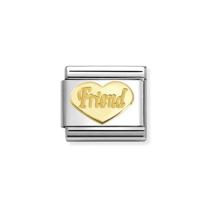 NOMINATION Classic Gold Friend Heart Charm - Charms - Nomination - Bumbletree